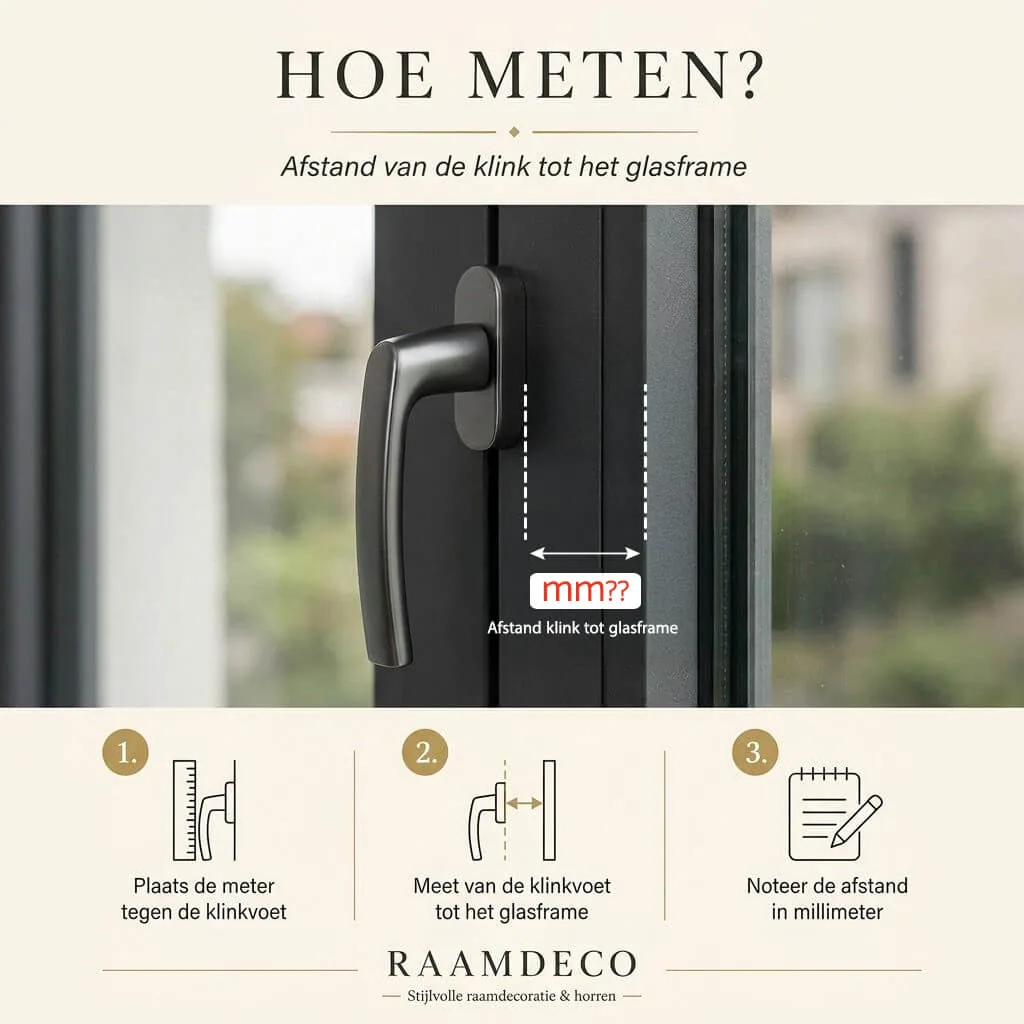 Afstand tot klink voorbeeld